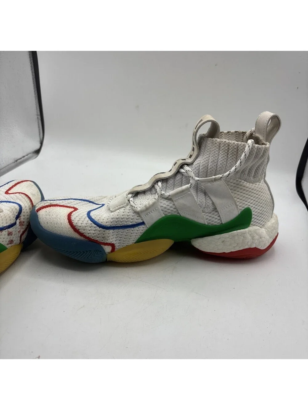 Adidas Crazy BYW LVL Pharrell Williams Off White Multi EF3500 Men's Sz 9
